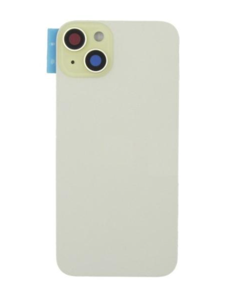 Tapa trasera  para  iPhone 15 Plus Con Lente de Camara Amarillo+Magsafe