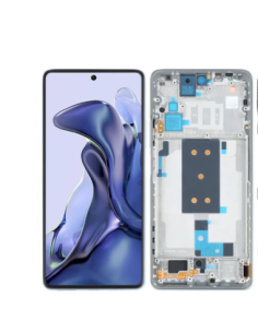 Pantalla para Mi Mi 11T/11T Pro Con Marco Plata (OEM Original) 2
