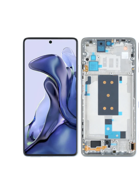 Pantalla para Mi Mi 11T/11T Pro Con Marco Plata (OEM Original)