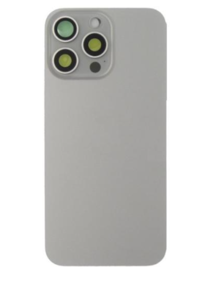 Tapa trasera  para  iPhone 15 Pro Max Con Lente de Camara Gris+Magsafe