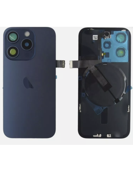 Tapa trasera para  iPhone 15 Pro Con Lente de Camara Azul+Magsafe