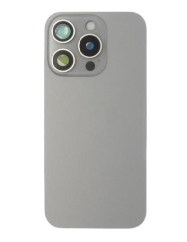Tapa trasera  para  iPhone 15 Pro  Con Lente de Camara Gris+Magsafe ORIGINAL