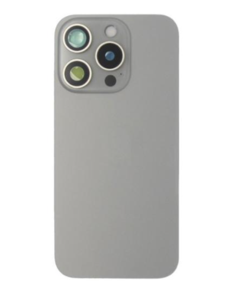 Tapa trasera  para  iPhone 15 Pro  Con Lente de Camara Gris+Magsafe ORIGINAL