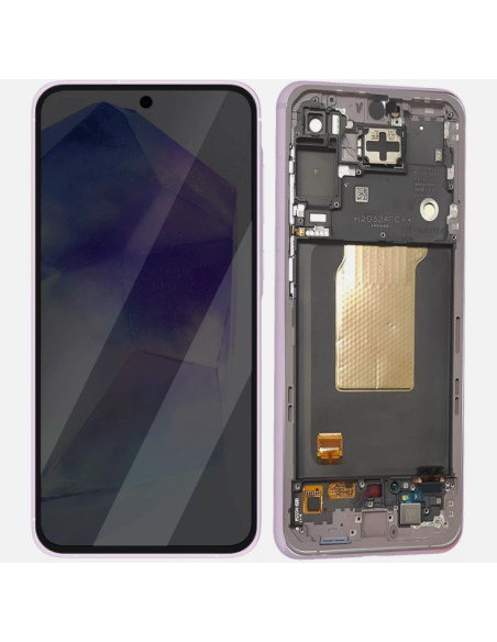 Pantalla para Samsung A556 Con Marco Púrpura (Original Service Pack)