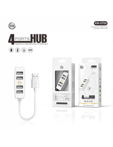 ADAPTADOR HUB 4-USB [KM-OT09]