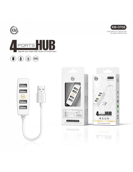 ADAPTADOR HUB 4-USB [KM-OT09]
