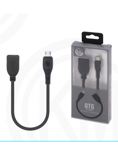 ADAPTADOR CABLE MICRO-USB MACHO A HEMBRA USB [KM-OT01]