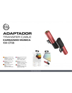 ADAPTADOR TYPE-C MACHO A HEMBRA TYPE-C/JACK 3.5MM [KM-OT08] Azul 2