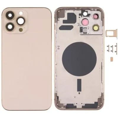 Chasis con Tapa Trasera para iPhone 13 Pro Max Oro