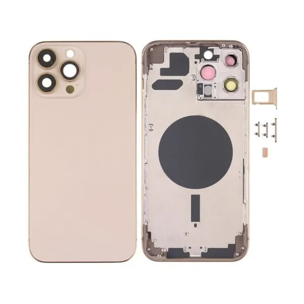 Chasis con Tapa Trasera para iPhone 13 Pro Max Oro