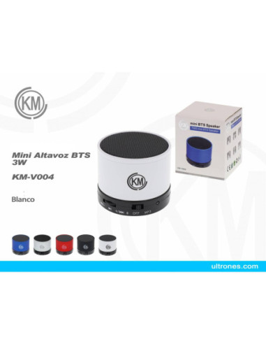 ALTAVOCES BLUETOOTH Plata [KM-V004]