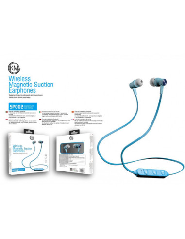 KM-SP002 AURICULARES BLUETOOTH DEPORTIVOS [AZUL]