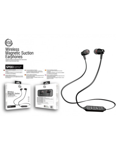 KM-SP001 AURICULARES BLUETOOTH DEPORTIVOS [NEGRO]