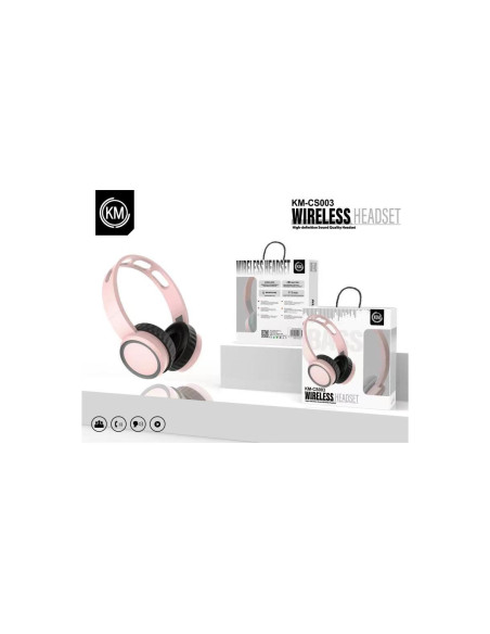 KM-CS003 AURICULARES BLUETOOTH DIADEMAS [ROSA]