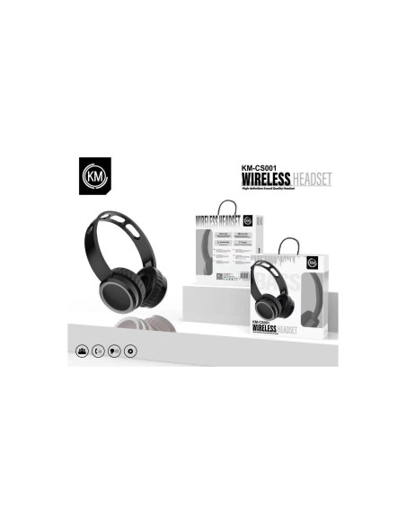 KM-CS001 AURICULARES BLUETOOTH DIADEMAS [NEGRO]