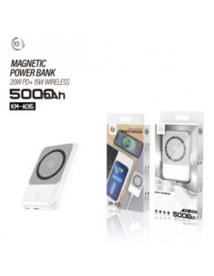 POWER BANK 5000mAh PD-20W INALAMBRICO-15W [KM-A015] 2