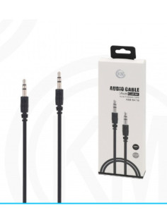 KM-8416 CABLE AUDIO JACK 3.5MM 3PIN MACHO A MACHO 2M [NEGRO] 2