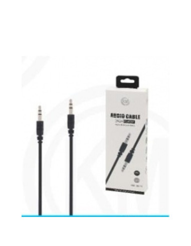 KM-8414 CABLE AUDIO JACK 3.5MM 3PIN MACHO A MACHO 1M [NEGRO]