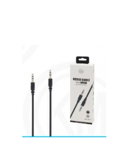 KM-8414 CABLE AUDIO JACK 3.5MM 3PIN MACHO A MACHO 1M [NEGRO]