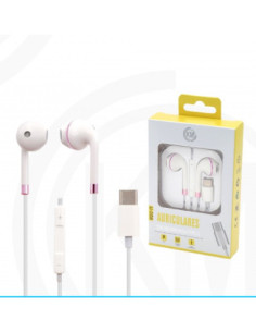 KM-U008 AURICULARES CABLE TYPE-C Rosa Mate(Funciona Para Version Vieja) 2