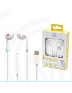 KM-U008 AURICULARES CABLE TYPE-C Azul(Funciona Para Version Vieja) 2