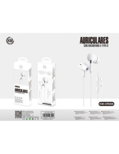 KM-OR006 AURICULARES IN-EAR CABLE TYPE-C [BLANCO] 2