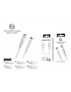 KM-8405B ADAPTADOR CABLE TYPE-C MACHO A HEMBRA JACK 3.5MM 4PIN 2