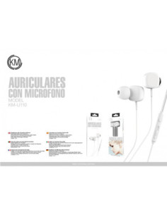 KM-U110 AURICULARES IN-EAR CABLE JACK 3.5MM [BLANCO] 2