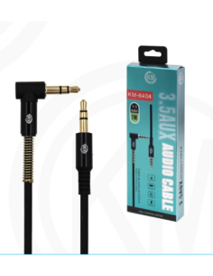 KM-8404 CABLE AUDIO JACK 3.5MM 3PIN MACHO A MACHO [NEGRO] 2