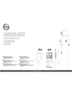 KM-OR101 AURICULARES CABLE JACK 3.5MM [PLATA] 2