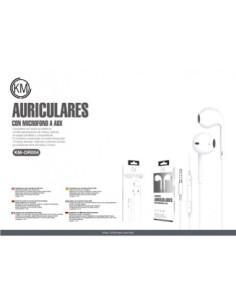 KM-OR004 AURICULARES CABLE JACK 3.5MM [BLANCO] 2