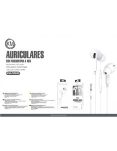 KM-OR002 AURICULARES CABLE JACK 3.5MM [BLANCO] 2