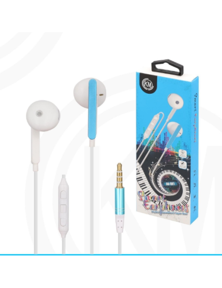 KM-AU001 AURICULARES CABLE JACK 3.5MM