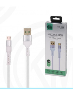 KM-405 CABLE MICRO-USB ALUMINIO TRENZADO [BLANCO] 2