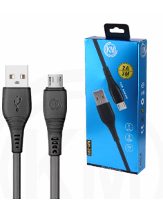 KM-203 CABLE MICRO-USB 3M [NEGRO] 2