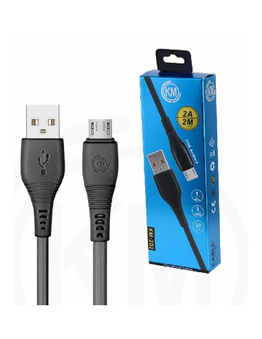 KM-202 CABLE MICRO-USB 2M [NEGRO]
