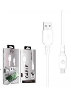 KM-102 CABLE MICRO-USB 2M [BLANCO] 2
