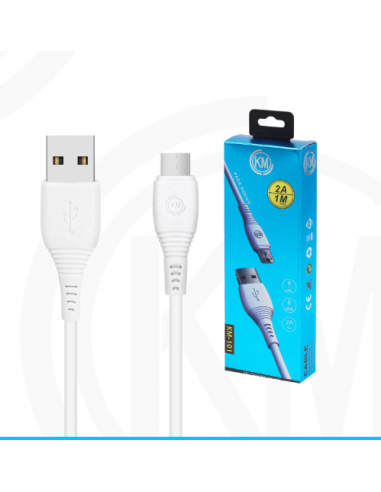 KM-101 CABLE MICRO-USB 1M [BLANCO]