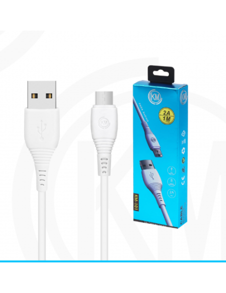 KM-101 CABLE MICRO-USB 1M [BLANCO]