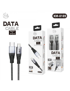 KM-8189 CABLE 27W TYPE-C A LIGHTNING [NEGRO] 2