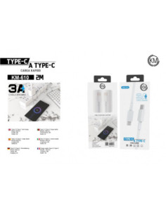 KM-610 CABLE TYPE-C A TYPE-C 2M 3A 2
