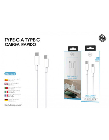 KM-604 CABLE TYPE-C A TYPE-C 3A