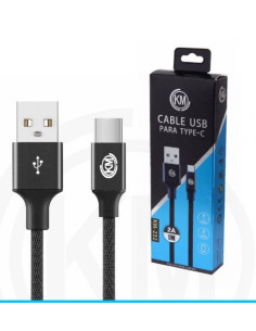 KM-232 CABLE TYPE-C TRENZADO [NEGRO] 2