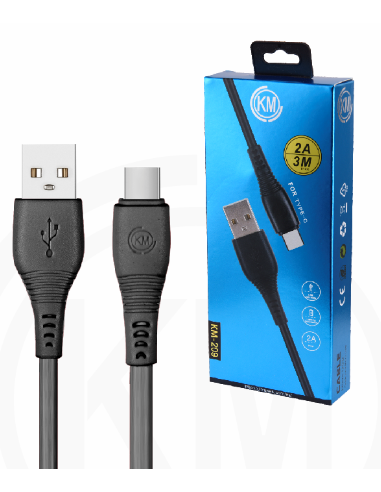 KM-209 CABLE TYPE-C 3M [NEGRO]