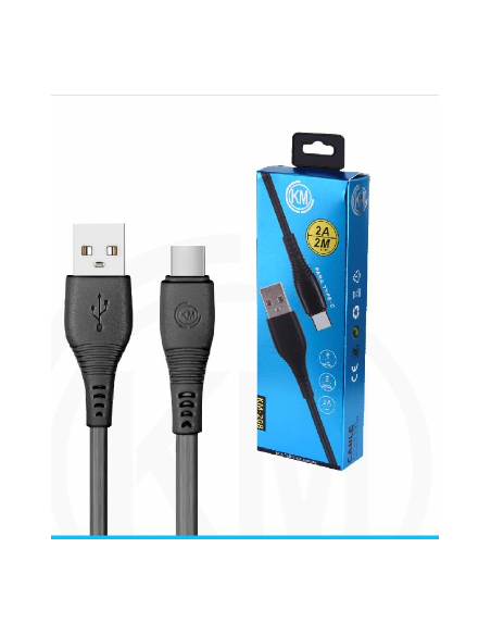 KM-208 CABLE TYPE-C 2M [NEGRO]