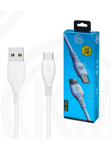 KM-108 CABLE TYPE-C 2M [BLANCO]