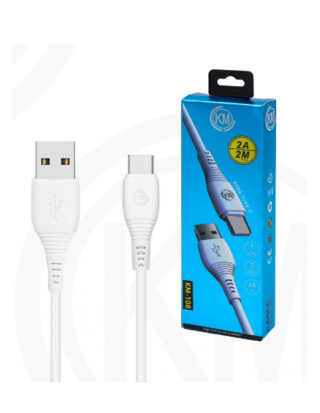 KM-108 CABLE TYPE-C 2M [BLANCO]