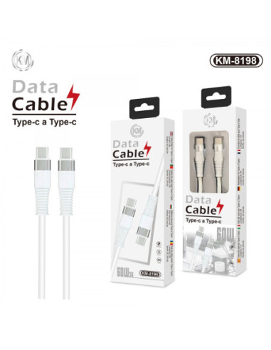 KM-8198 CABLE 60W TYPE-C A TYPE-C