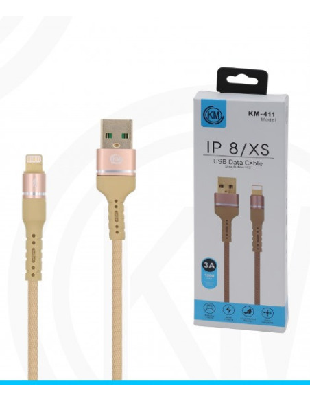 KM-411 CABLE LIGHTNING ALUMINIO TRENZADO [DORADO]