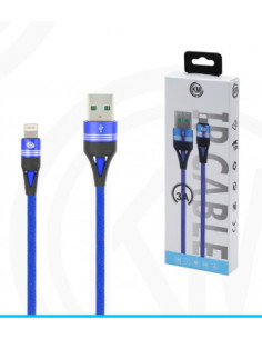 KM-254 CABLE LIGHTNING TRENZADO 3A [AZUL] 2